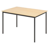 KANTINENTISCH Serie-V 80/120/72 cm in Ahornfarben/Schwarz - Ahornfarben/Schwarz, Holzwerkstoff (80/120/72cm) - bümö