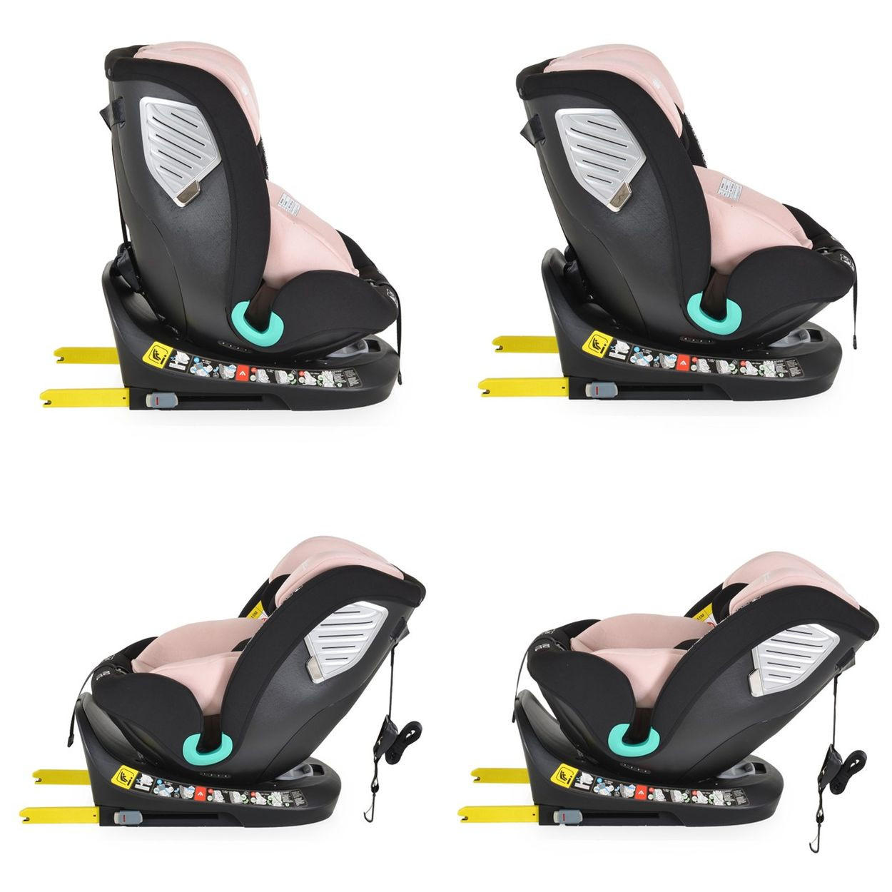KINDERSITZ Serengeti i-Size rosa (40-150cm) Isofix, Kuscheltier, Nackenkissen - Rosa, Kunststoff (44/60/17cm) - Moni