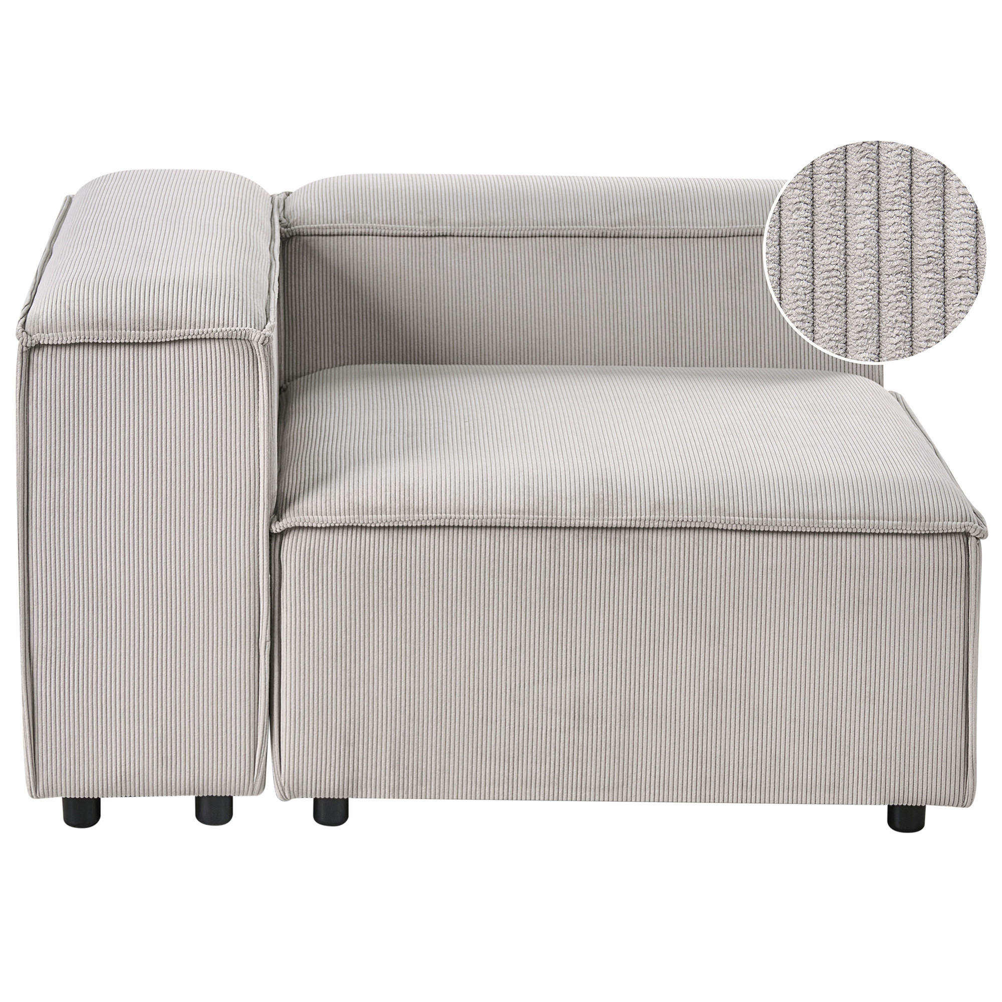 Beliani Eckmodul Taupe 120x68x120 cm