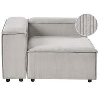 ECKMODUL Cord Taupe rechtsseitig Ardal - Taupe, Textil (120/68/120cm) - Beliani