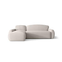 ECKSOFA mit Schlaffunktion LUCAS Curio 02 Links - Creme, Textil (240/145cm) - Bedante