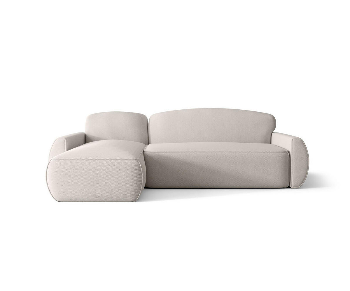 ECKSOFA mit Schlaffunktion LUCAS Curio 02 Links - Creme, Textil (240/145cm) - Bedante
