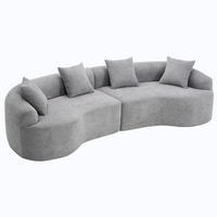 ECKSOFA 275/115/63 cm Grau Chenille - Grau, Textil (275/115cm) - Oxeza