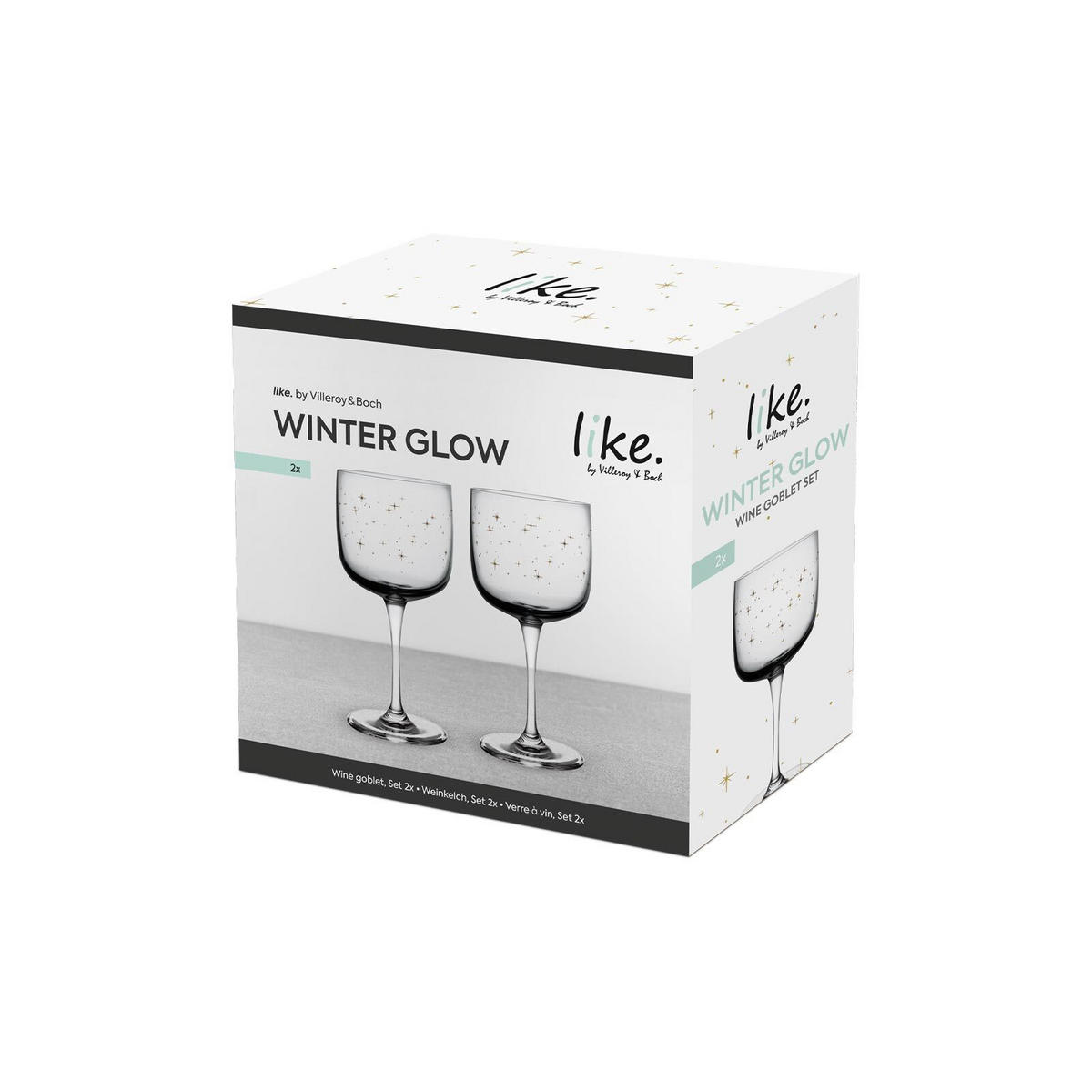 WEINKELCHE Winter Glow grau 270 ml 2er Set - Grau, Glas (0.27L) - like.Villeroy & Boch