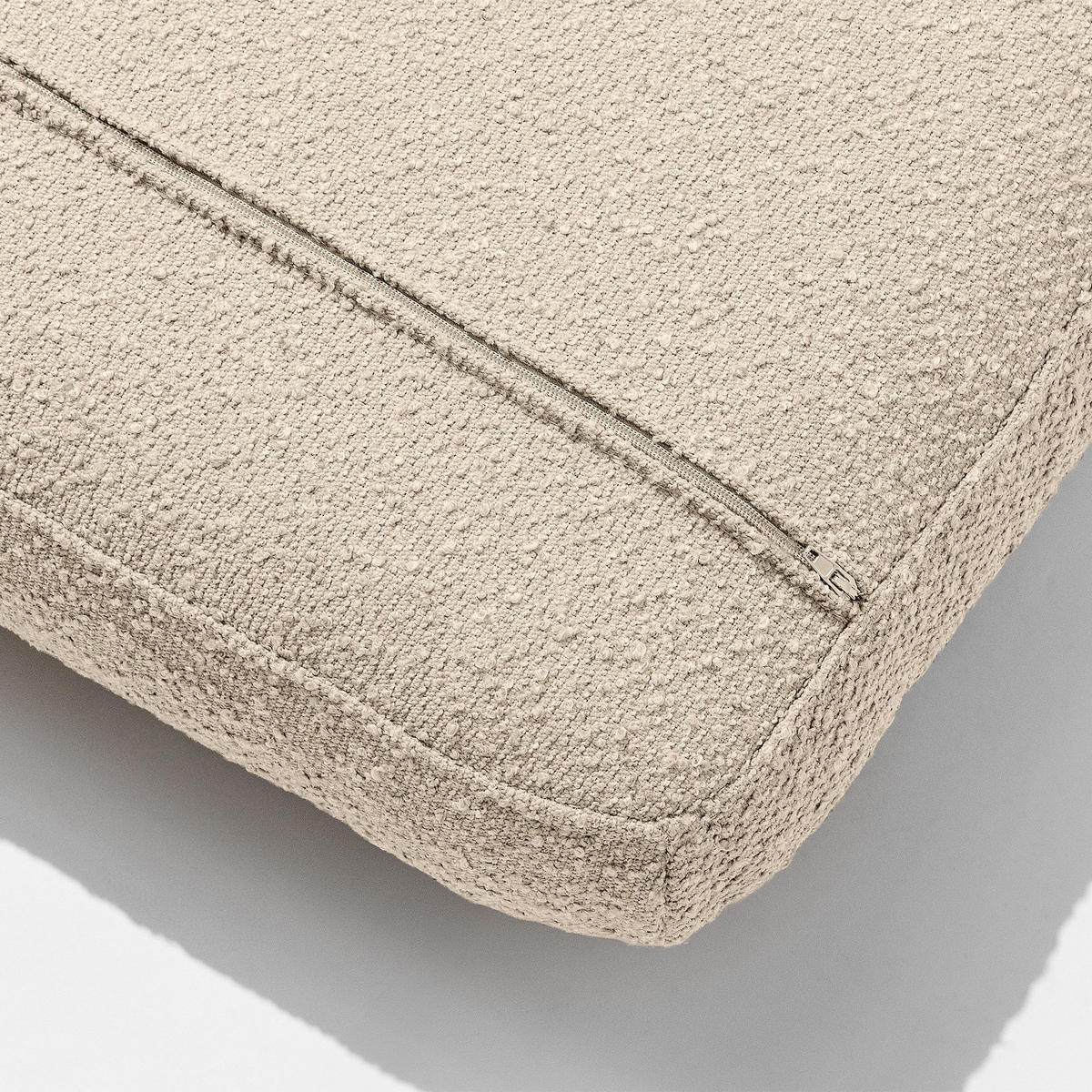 GARTENSOFA ATREDA 3-Sitzer, mit beideseitig Ablagen - Creme, Holz/Textil (260/74/80cm) - KONSIMO®
