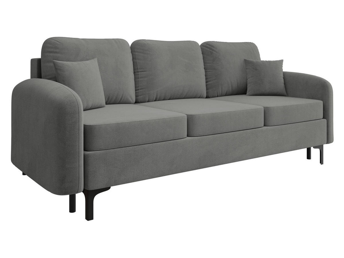 SCHLAFSOFA Venice - Schwarz/Grau, Holz/Textil (225/96/94cm) - MIRJAN24