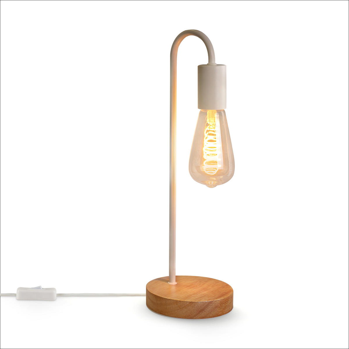 TISCHLAMPE Walter - Weiß, Metall (12.6/12.6/40.5cm) - Paco Home