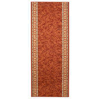 TEPPICHLÄUFER Anti-Rutsch Dunkelorange Braun rutschfest Gummiunterlage 80/1400 cm - Braun/Orange, Textil (80/1400cm) - Tapiso