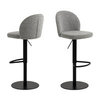 HOCKER aus Stoff und Metall, verstellbar, Höhe 55-80 cm - Colobura - Grau - Grau, Textil (44/109/50cm) - Drawer