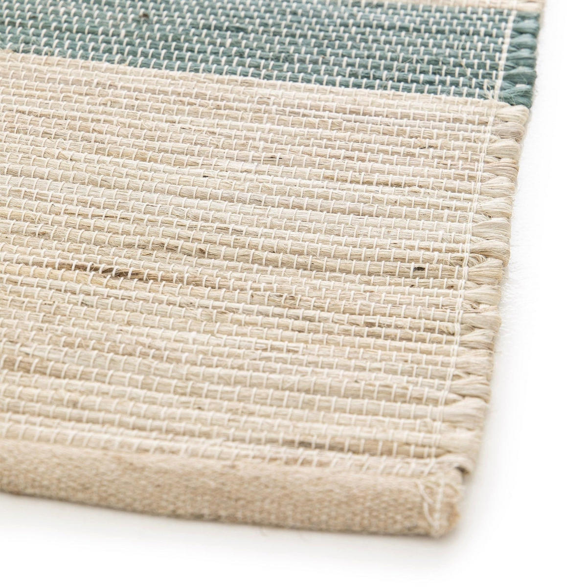DESIGN-TEPPICH aus handgewebter Jute blau - Blau, Naturmaterialien (200/290cm) - AFK Living