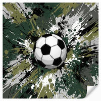 KINDERTAPETE - Fußball - Farbe - Spritzer - Grün - 220x240 cm - Dunkelgrün, Papier (220/240cm) - OnlyWow