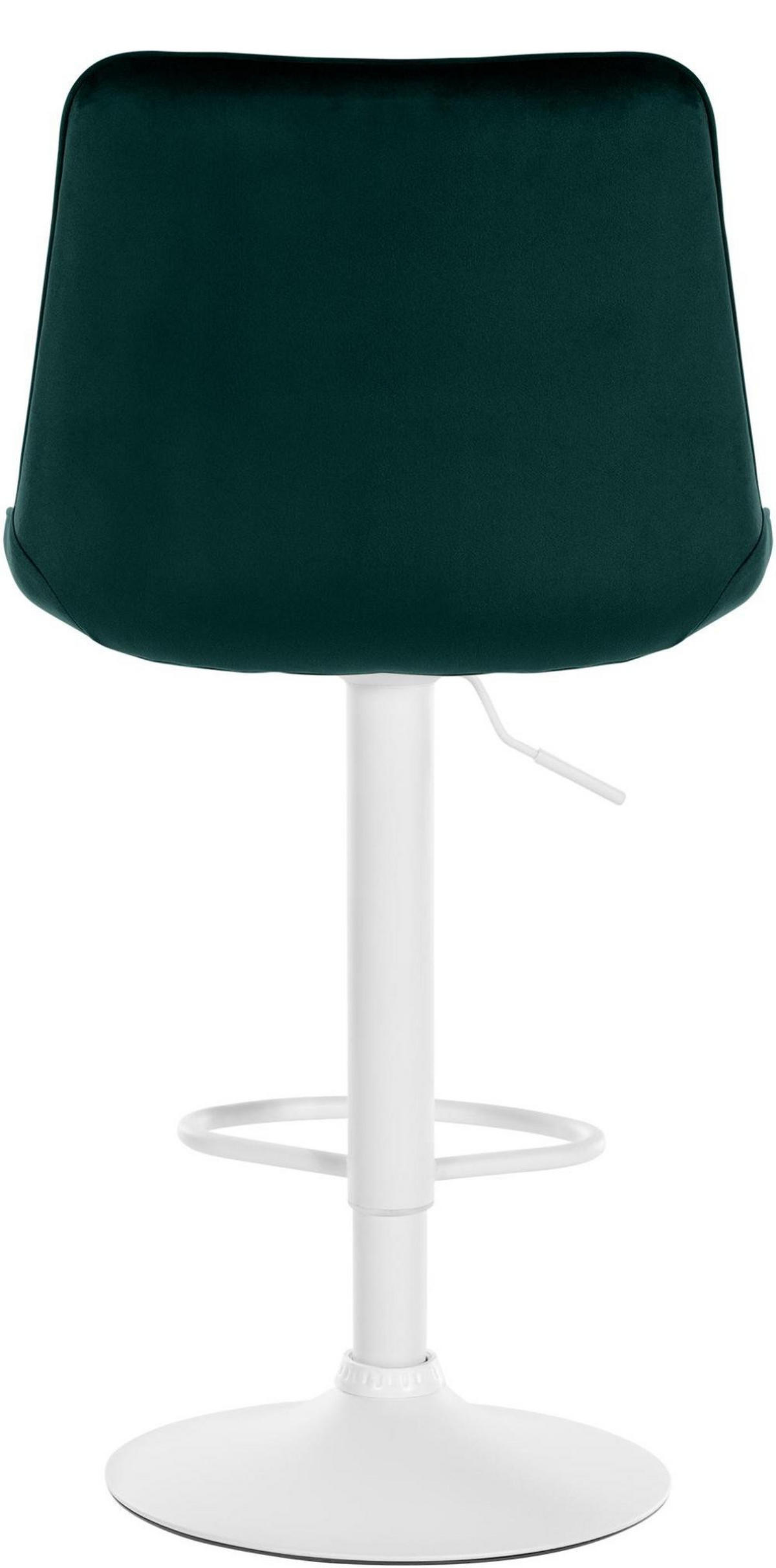 BARHOCKER 2er Set Samt grün - Weiß/Grün, Textil/Metall (49.5/91/50cm) - CLP