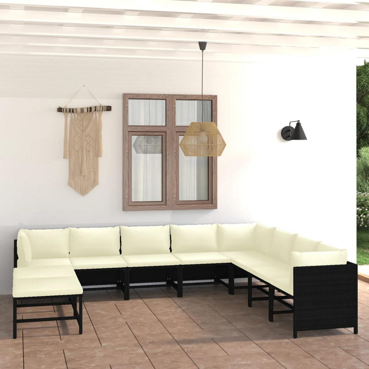 GARTENSET Reitz 9-teilig - Schwarz, Metall - Nettlife