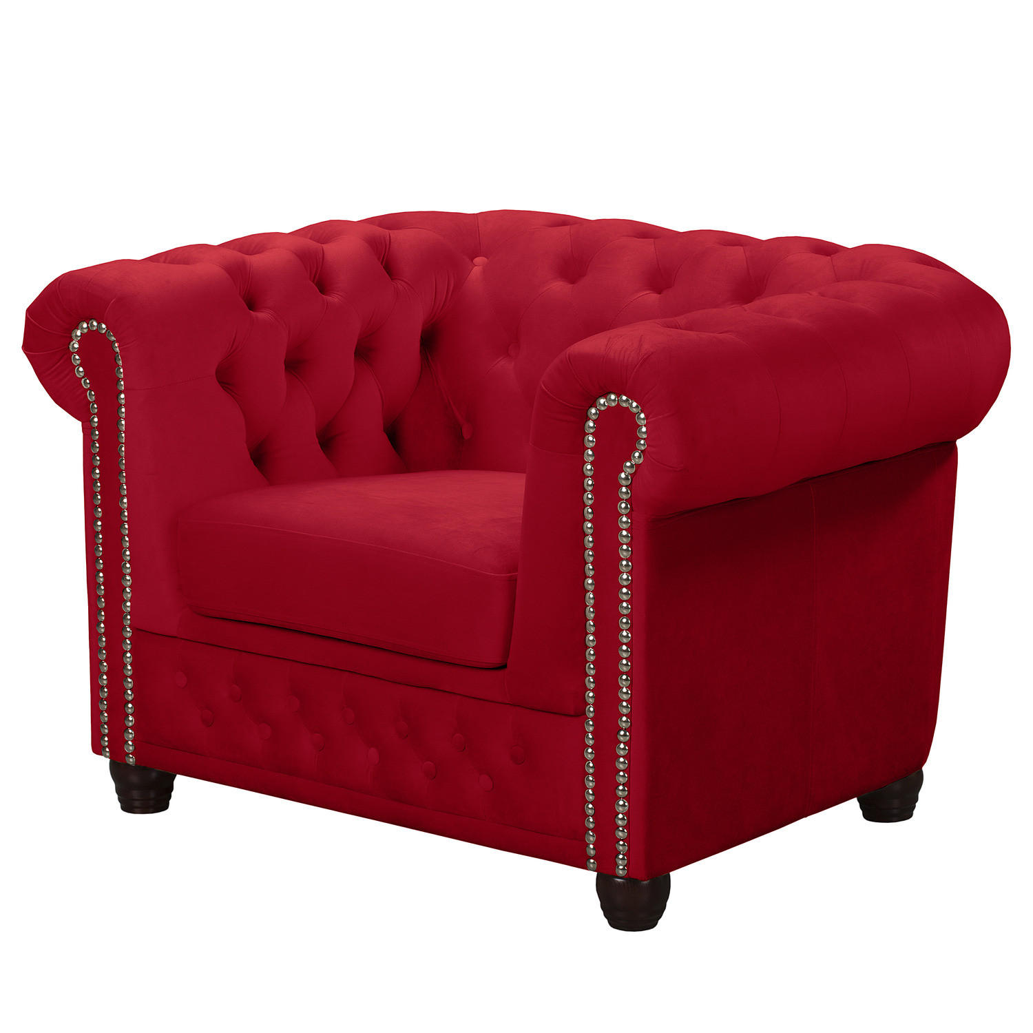 SESSEL - Buchefarben/Rot, Holz/Buchenholz (104/72/86cm) - home24