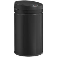 MÜLLEIMER mit Sensor 30L Edelstahl Automatischer Mülleimer mit Soft-Close-Deckel - Schwarz, Metall (30.5/51/32cm) - HOMCOM