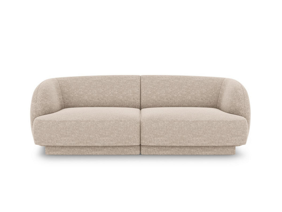 SOFA Miley aus Chenille-Stoff beige 2 Sitzplätze - Beige, Textil (90/70/180cm) - Micadoni