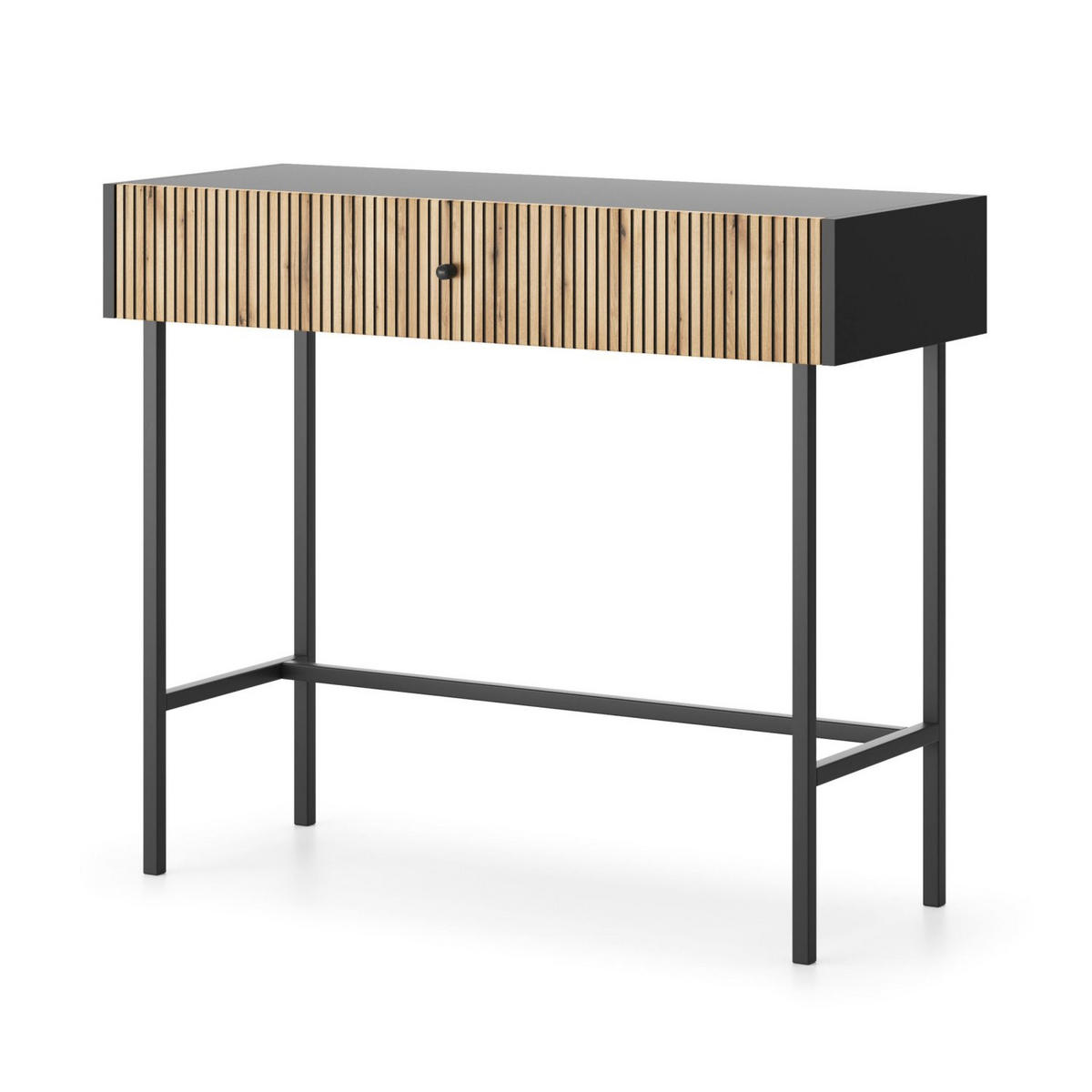 SCHMINKTISCH Divenos Schwarz / Holzoptik Eiche 93 cm - Eichefarben/Schwarz, Holzwerkstoff/Metall (39/93.2/79cm) - Selsey