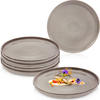 SPEISETELLER SET KAIRO CLAY - 6 teilig aus Steingut - Grau, Keramik (35cm) - Sänger
