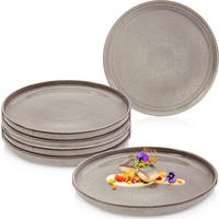 SPEISETELLER SET KAIRO CLAY - 6 teilig aus Steingut - Grau, Keramik (35cm) - Sänger