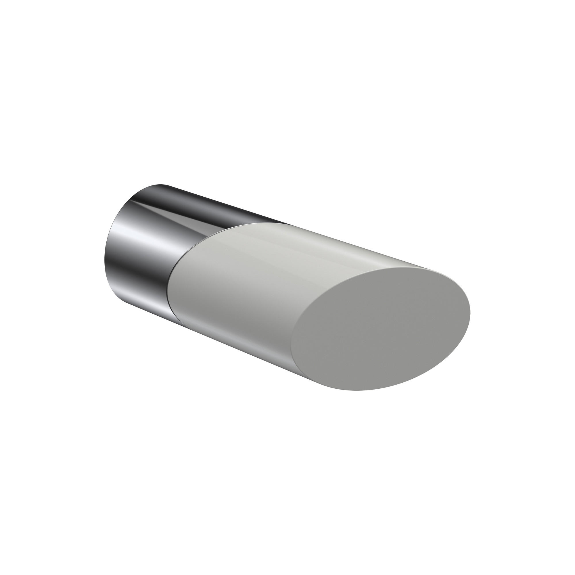 ENDSTÜCKE FÜR GARDINENSTANGEN 20 mm Ø, Verano Chrom/Weiß, Packung 2 Stück - Chromfarben/Weiß, Metall (6.1/2.5/2.5cm) - INTERDECO