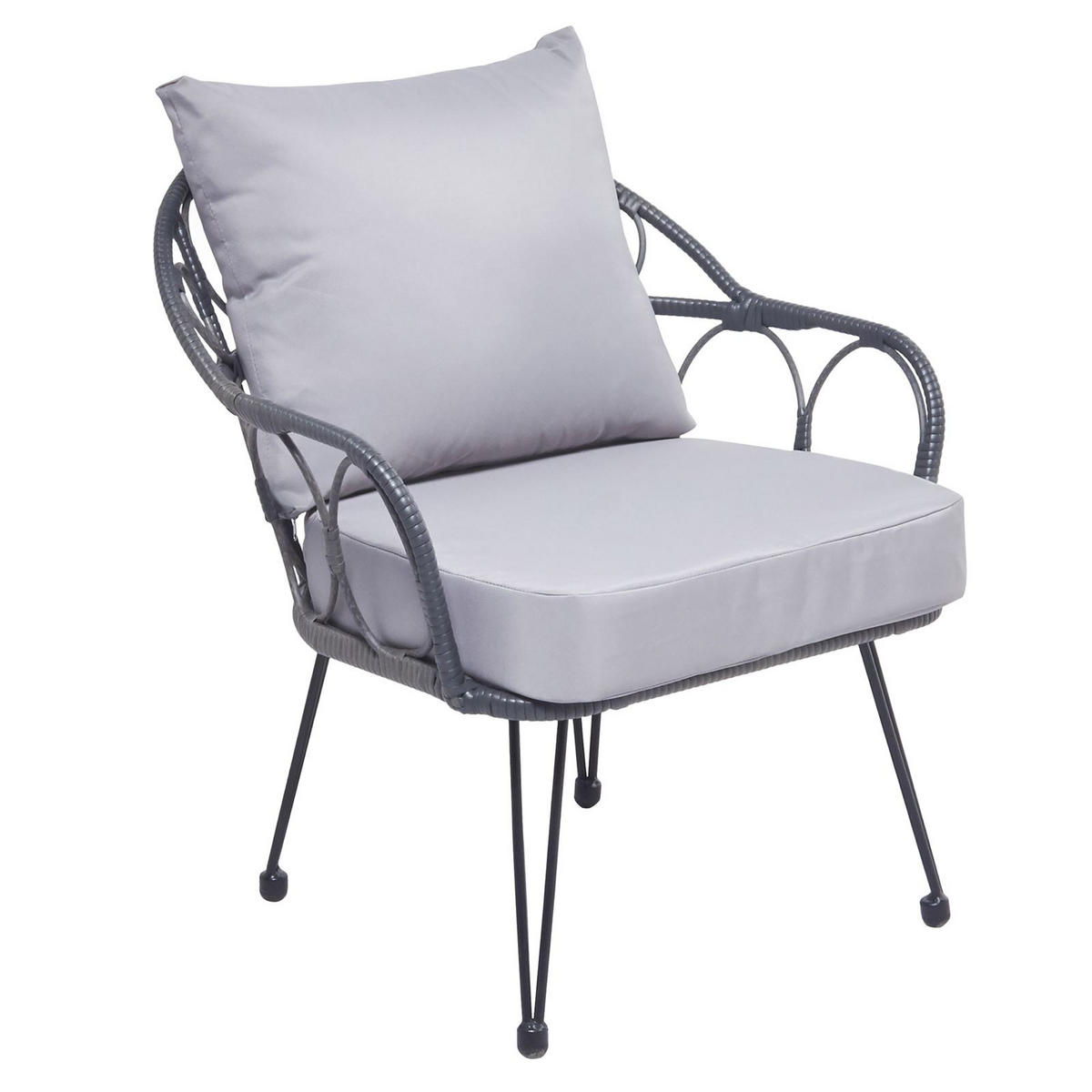 GARTENMÖBELSET CAIRO - Grau, Textil - IDIMEX