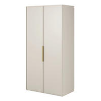 KLEIDERSCHRANK Frame Greige 100 cm - Taupe/Goldfarben, Holzwerkstoff/Metall (100/200.5/57cm) - Selsey