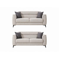 SITZGARNITUR Acapulco, Beige Stellvariante 2+2 - Beige, Holzwerkstoff/Kunststoff (174/87/98cm)