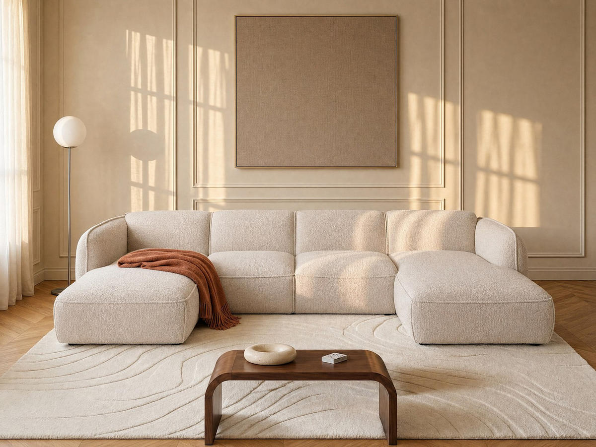 RECAMIERE ohne Schlaffunktion - 1 Person - stoff - beige Camilio - Beige, Textil (130/74/97cm) - Vente-Unique
