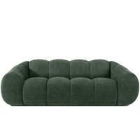 3-SITZER SOFA FLAVA, Dunkelgrün - Dunkelgrün, Holz/Holzwerkstoff (240/76/100cm) - KONSIMO®