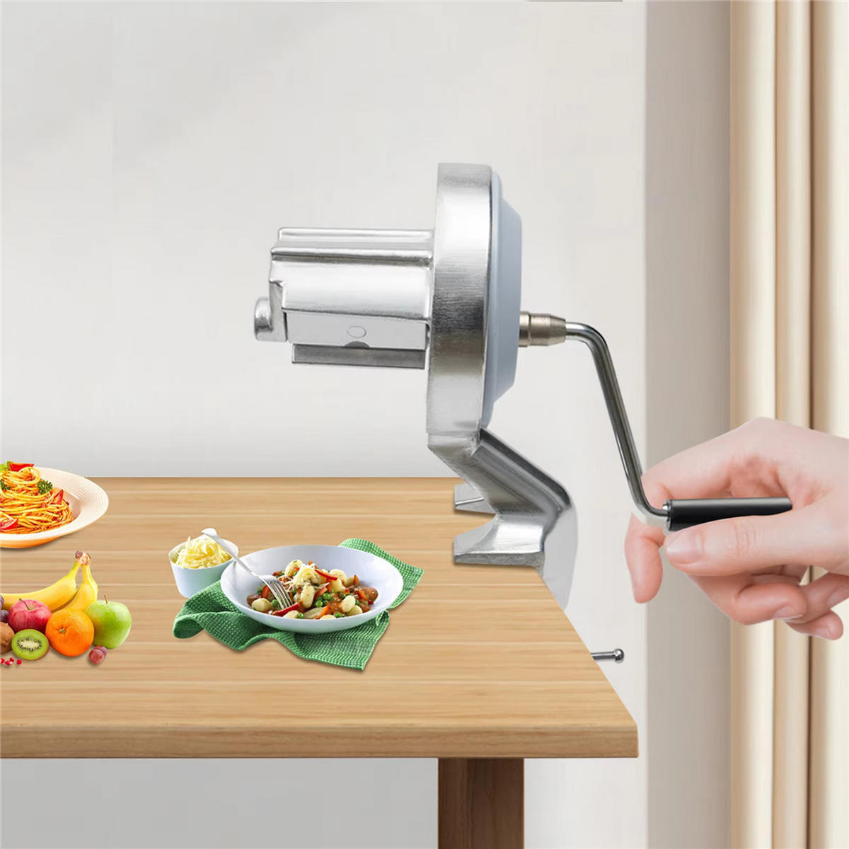 NUDELMASCHINE Manuell Gnocchi Cavatelli Spaghetti Pasta - Silberfarben, Metall (1/1/1cm) - Bextcok