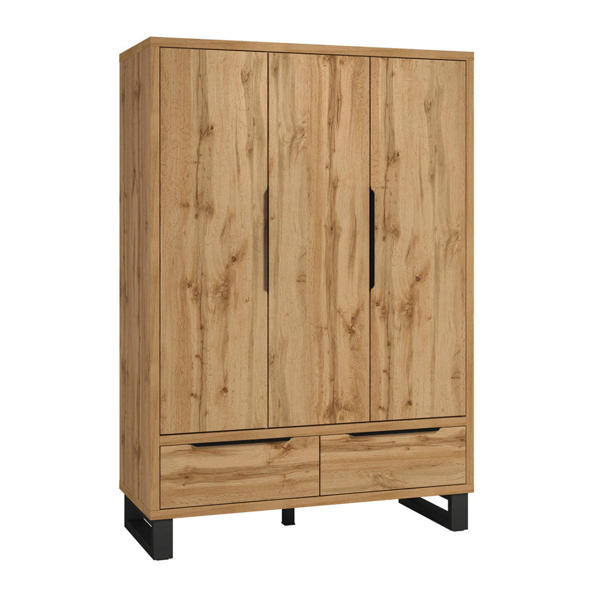 SKRIŇA 3 dvere Eden Drevo - hnedá, kompozitné drevo (145/210.3/60cm) - Petits-meubles