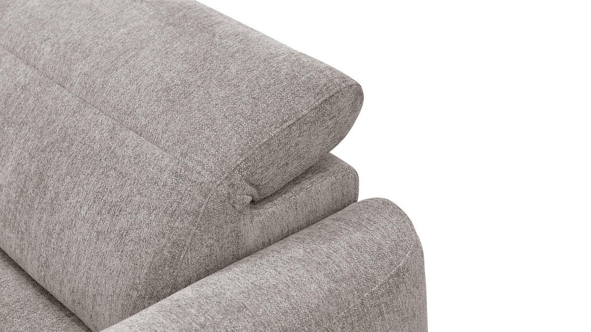 ECKSOFA NERO 4-Sitzer, dunkelbeige - Beige/Schwarz, Holz/Textil (272/81/159cm) - Courtois Laville