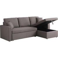 ECKSCHLAFSOFA Alain Taupe - Taupe, Textil (221/145cm) - Habitat Garten