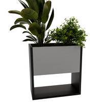 BLUMENKASTEN Dunkelgrau 45/44/22,6cm - Dunkelgrau, Holzwerkstoff (44/45/22.6cm) - CraftPAK