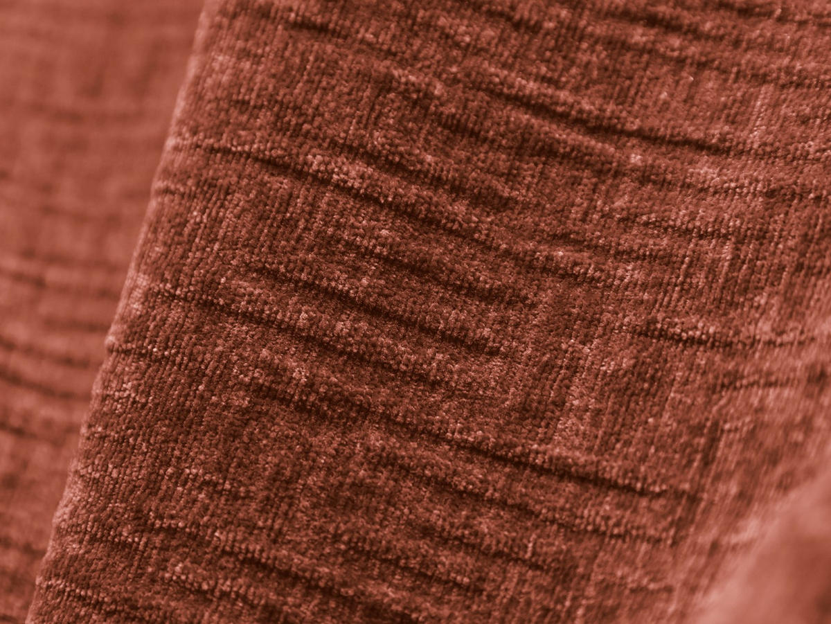 ECKSOFA rechts Kaelle aus Chenille-Stoff terrakotta 5 Sitzplätze - Terra cotta, Textil (171/364cm) - Micadoni