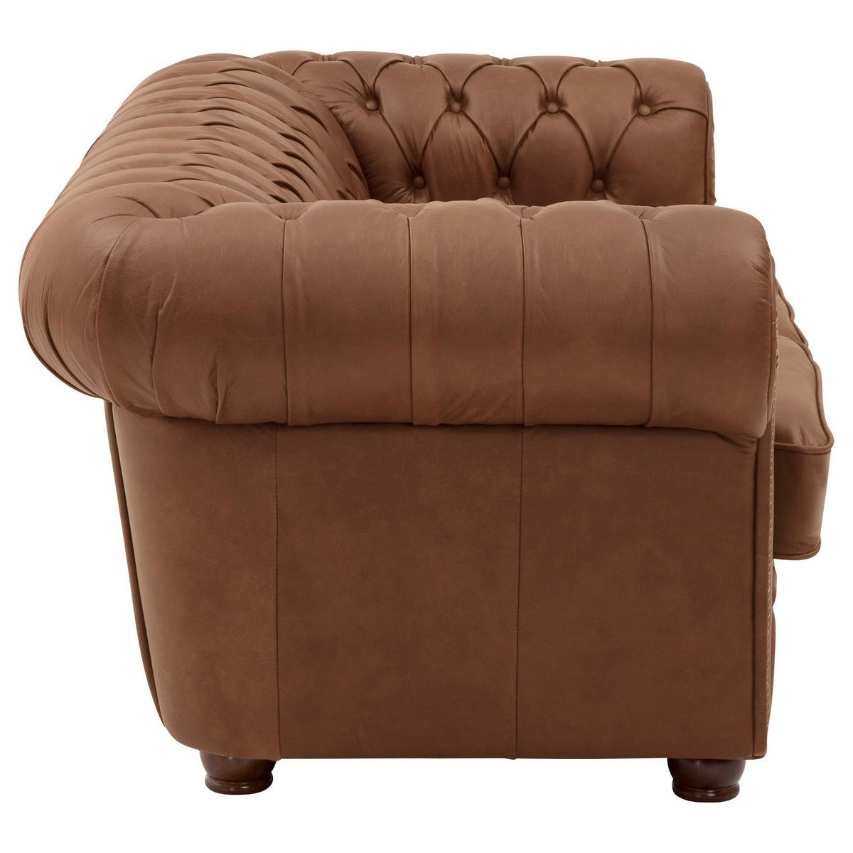SOFA 2-Sitzer Kath Echtleder (Antikoptik) cognac - Cognac, Leder (174/74/98cm) - 58aufmkessel