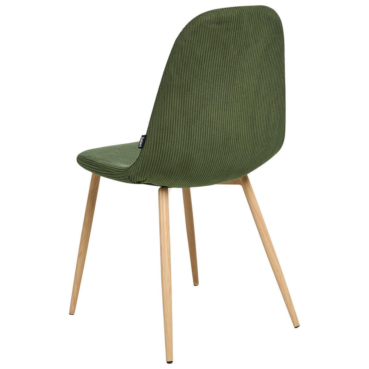 ESSZIMMERSTUHL 2er-Set Cord Grün Hilden - Hellbraun, Textil (43/84/52cm) - Beliani