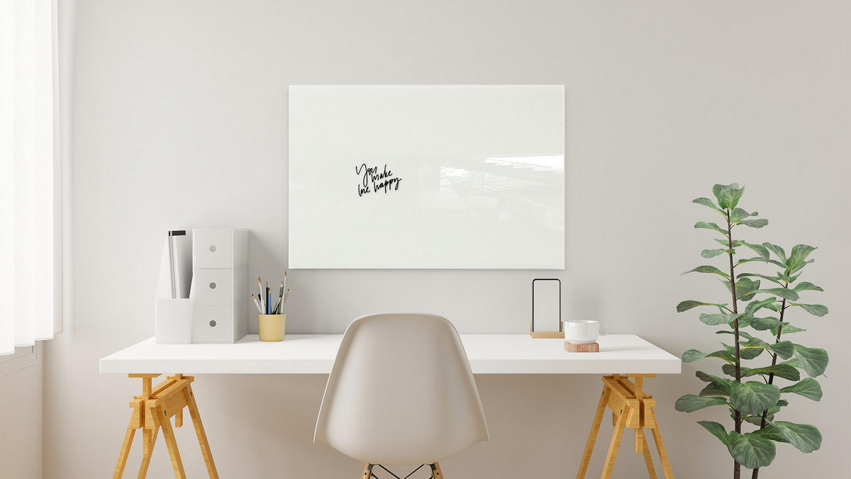 GLASBOARD - Weiß CLASSIC WHITE 90x60cm - Weiß, Glas (90/60/0.7cm) - ALLboards