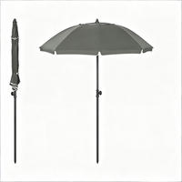 SONNENSCHIRM Runder Sonnenschirm Metall 155cm Höhenverstellbar und Neigbar - Grau, Textil (175/155cm) - Raelunyi