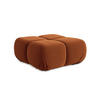 POUF Samt Stoff Orange - Beige/Terra cotta, Kunststoff/Textil (95/41/95cm) - Makamii