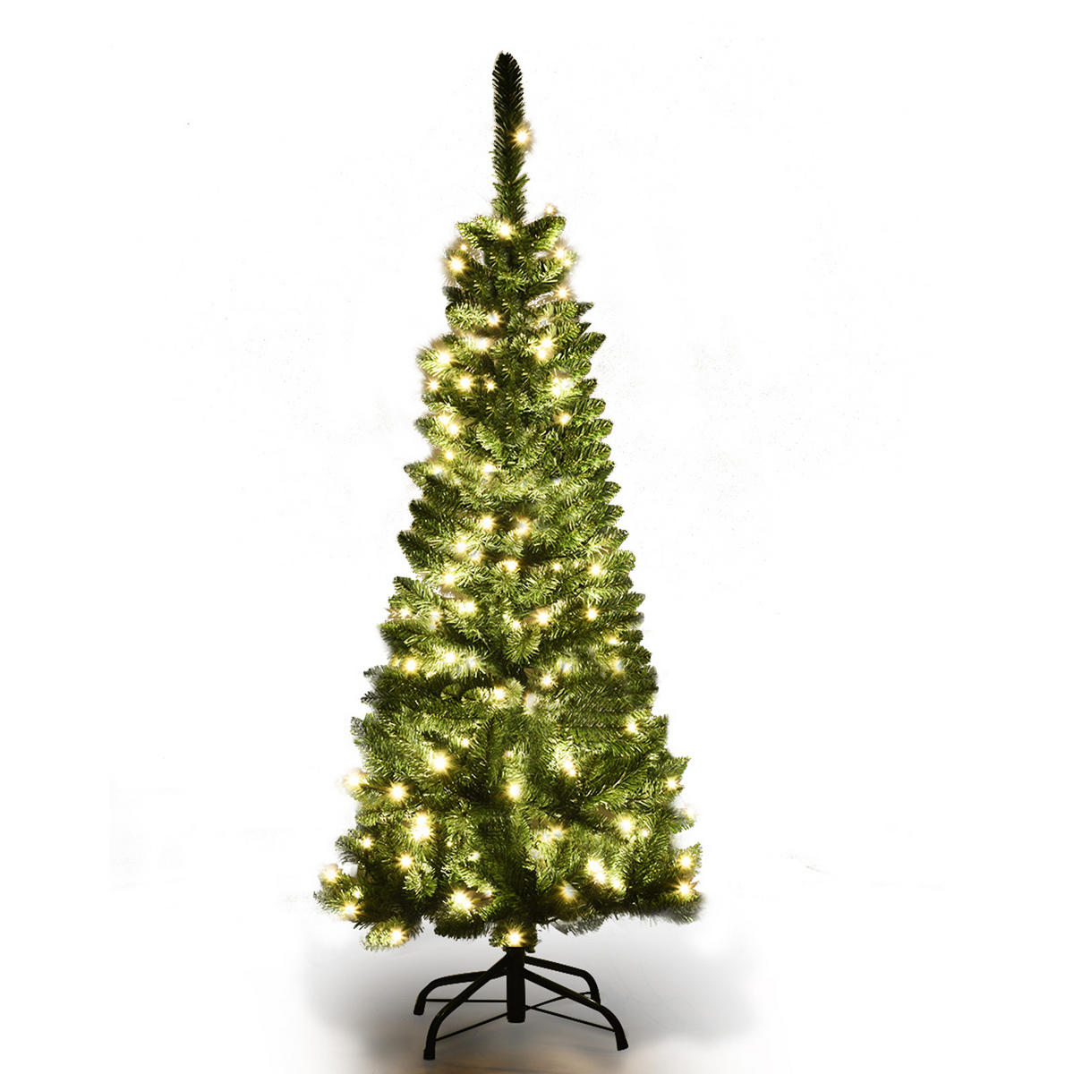 WEIHNACHTSBAUM Grün - Grün, Kunststoff (135cm) - COSTWAY