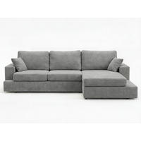 ECKSOFA Nesto Grau Rechts - Grau, Holz/Textil (165/260cm) - Graingold