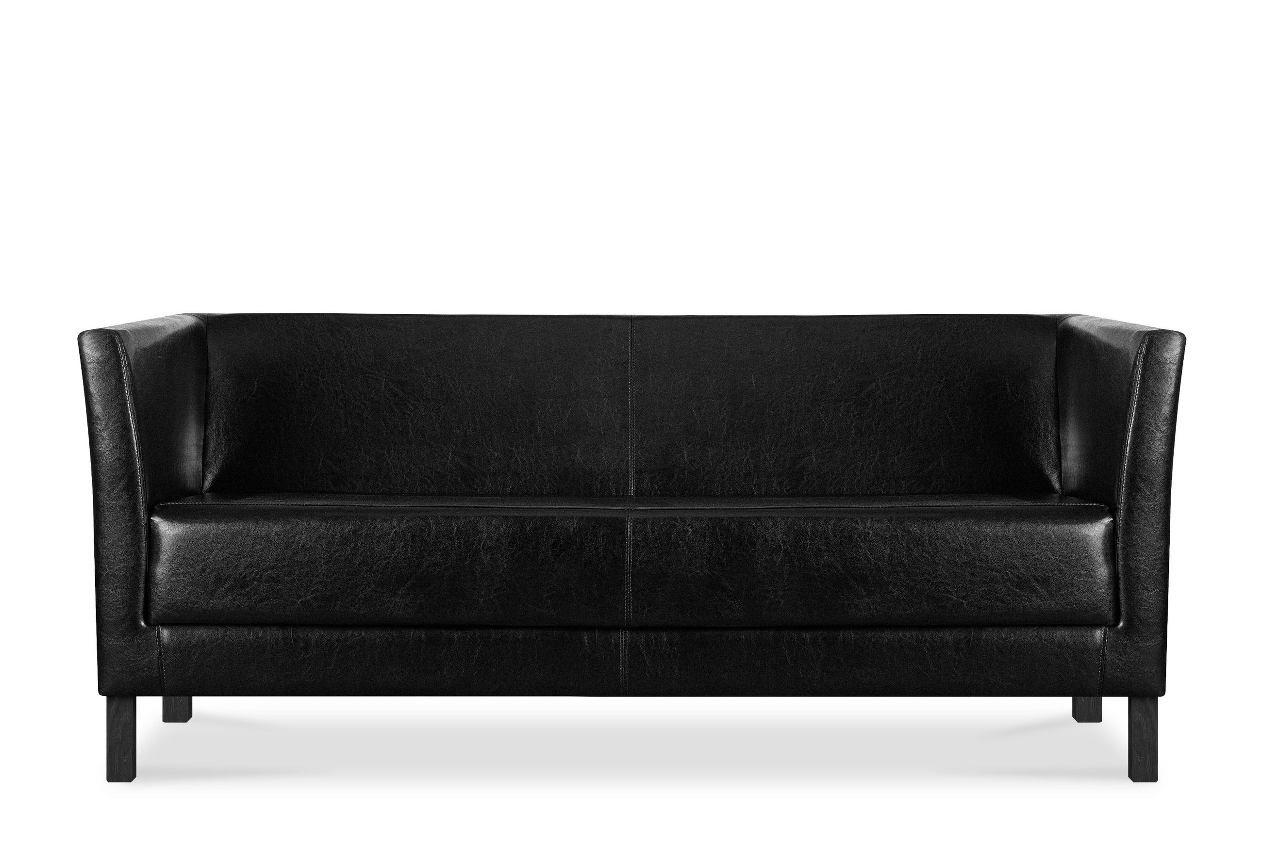 3-SITZER-SOFA ESPECTO Lederoptik, schwarz - Schwarz, Textil (67/71/171cm) - KONSIMO®