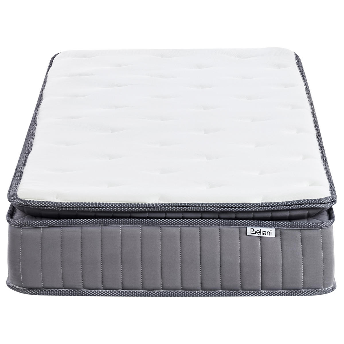 GEL-MEMORYSCHAUM-TASCHENFEDERKERNMATRATZE H2/3 Mittel 90/200 cm Pleasant - Weiß, Textil (90/200cm) - Beliani