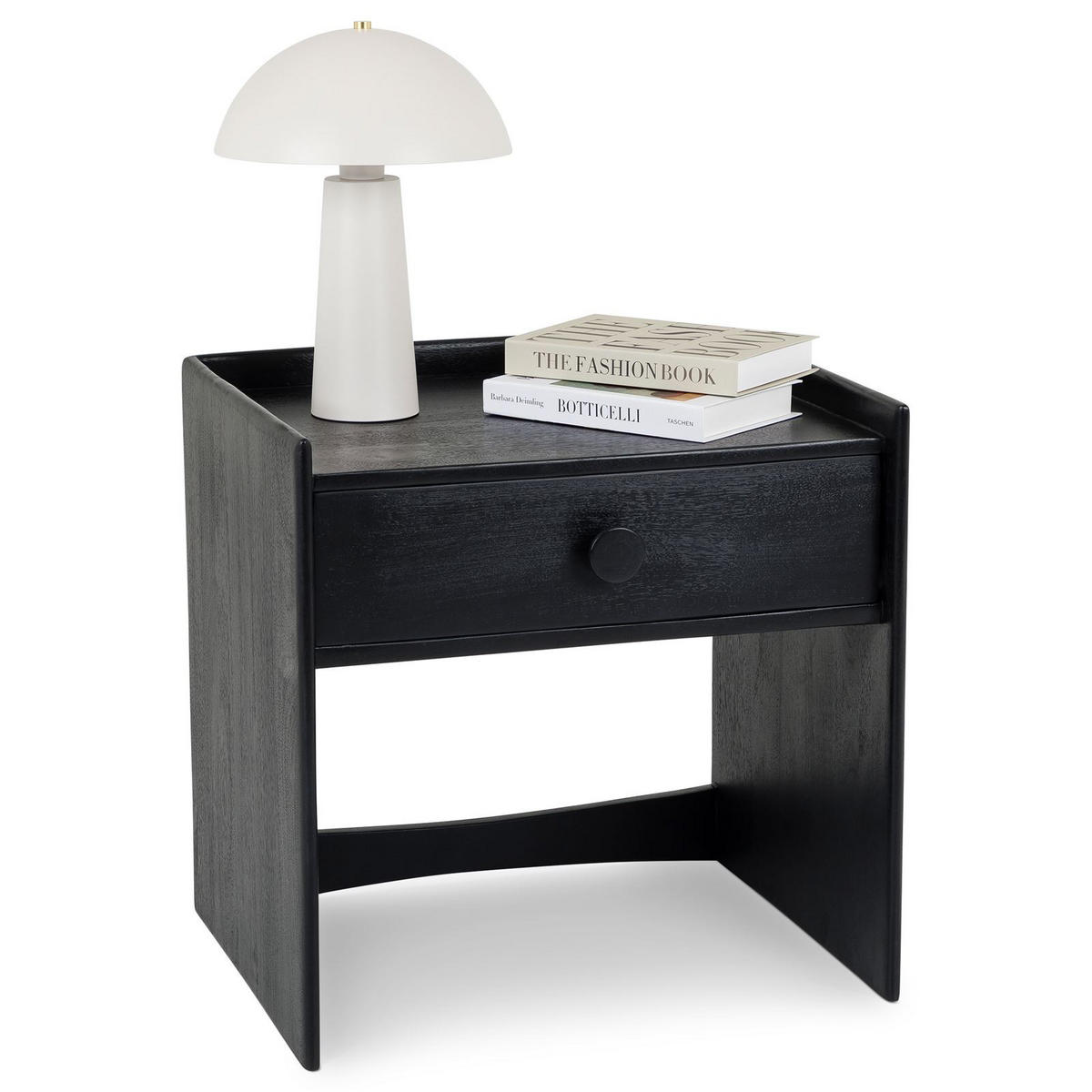 NACHTTISCH TURU schwarz - Schwarz, Holz (55/55/46cm) - IDIMEX