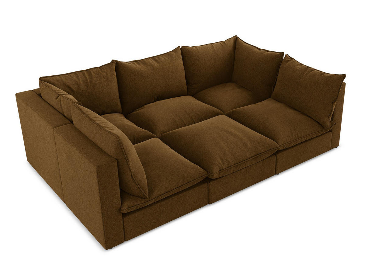 SCHLAFSESSEL Chenille Stoff Beige - Beige/Schwarz, Holzwerkstoff/Kunststoff (157/81/113cm) - Makamii