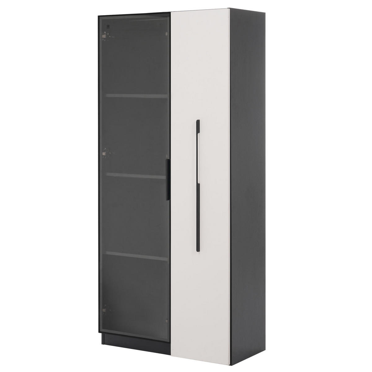 VITRINE 160cm Glas LED Aluminium Rollen modern - Multicolor, Holzwerkstoff (70/160/40cm) - FLIEKS