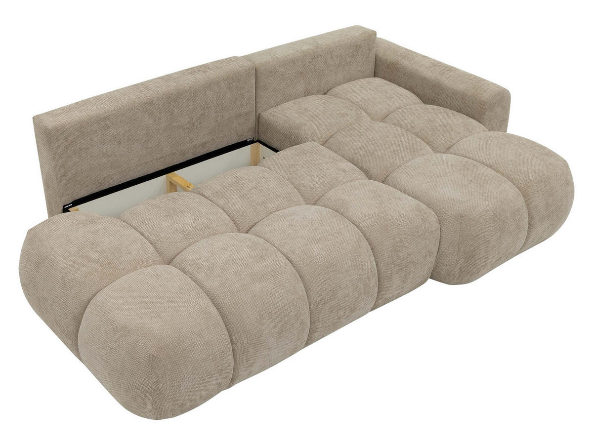 ECKSOFA Mitto O, Seite: Rechts - Hellbraun/Schwarz, Holz/Kunststoff (285/172cm) - MIRJAN24