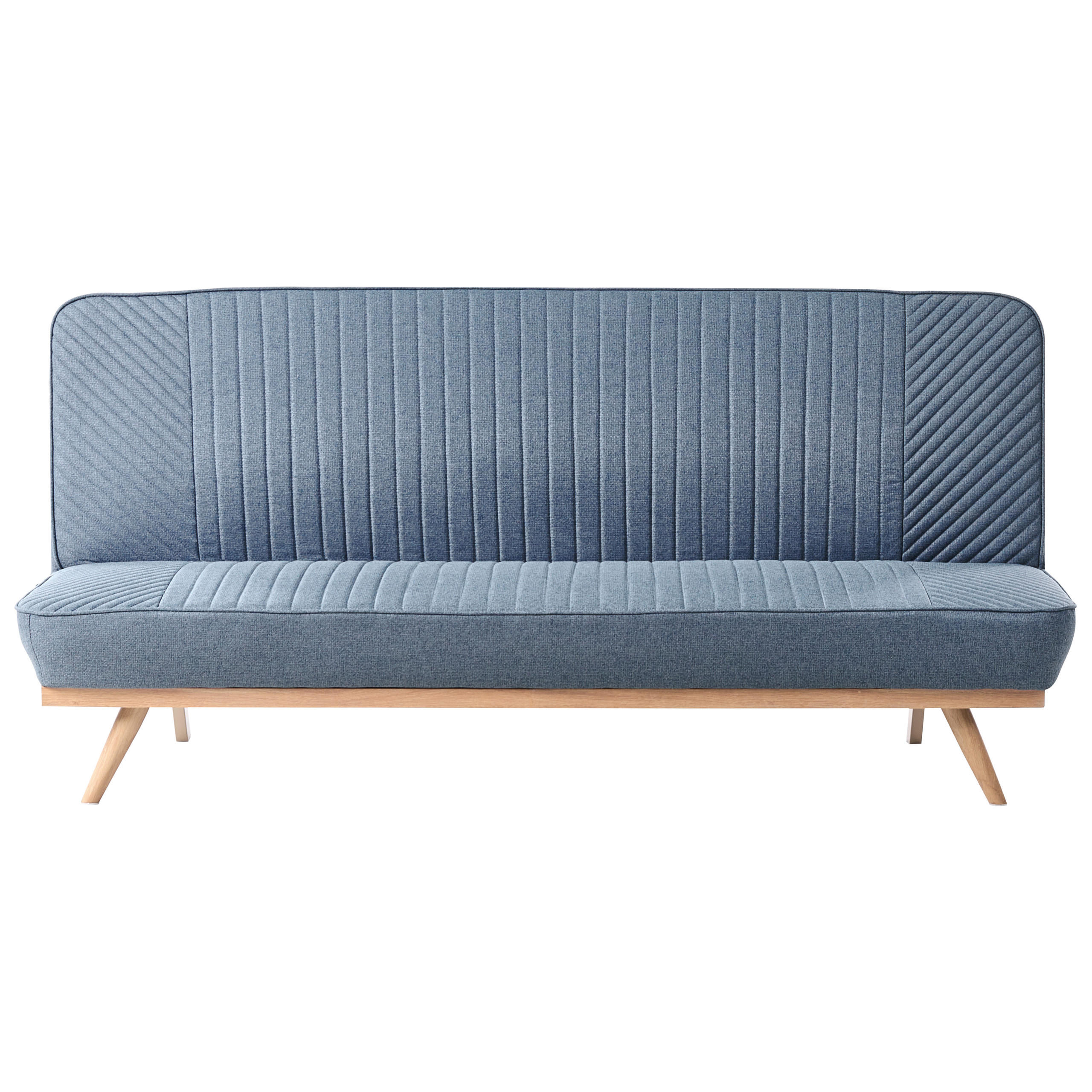 SCHLAFSOFA 191/108 cm Blau Kalfafel - Blau/Braun, Textil (191/84/73cm) - Beliani