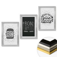 WANDBILDER 3er Set - 20x30 cm Silberner Rahmen - Grafiken, Lebensmittel, kulinarische Slogans - Silberfarben, Kunststoff (20/30cm) - ArtPrintCave